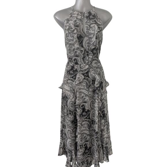WHBM Sz 4 Floral Paisley, Ruffled, Tiered Dress EUC - Picture 1 of 6